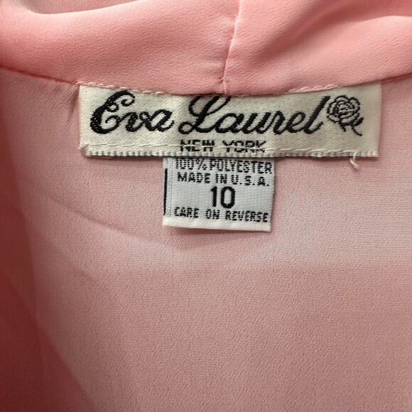 1980s M Baby Pink Bow Blouse Made in USA Light - Picture 3 of 7